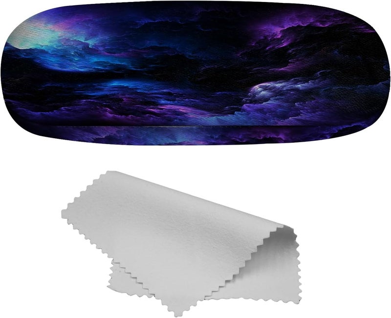 Cabreche Glasses Case Hard Shell Eyeglass Portable Glasses Eyeglasses Holder Box with Cleaning Cloth Women Girls Men Cute - Image 1